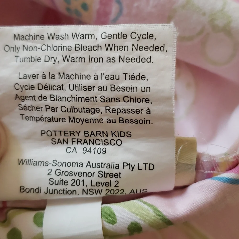 Pottery Barn Kids SAMANTHA Floral Duvet Cover